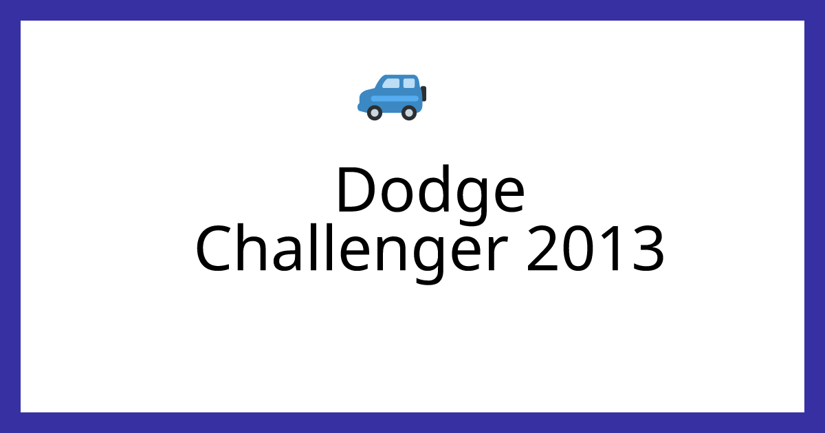 Dodge Challenger 2013